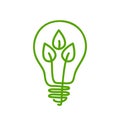 Ecology bulb logo icon, energy saving symbol Ã¢â¬â vector